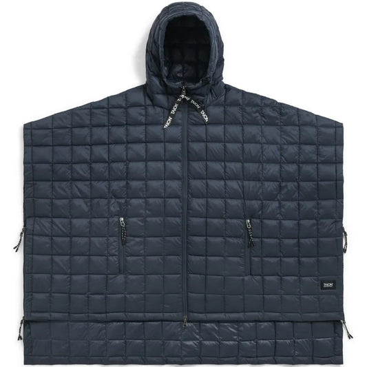 Taion Unisex Jackets - Mountain Open Front Down Poncho - Blue