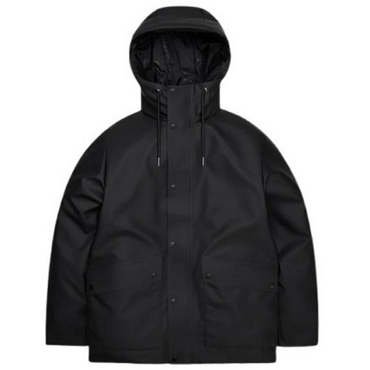 Vestes imperméables unisexes Rains - Name Parka - Noir