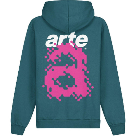 Sweats à capuche Art Antwerp pour hommes - Harmon Back A Pixel - Bleu