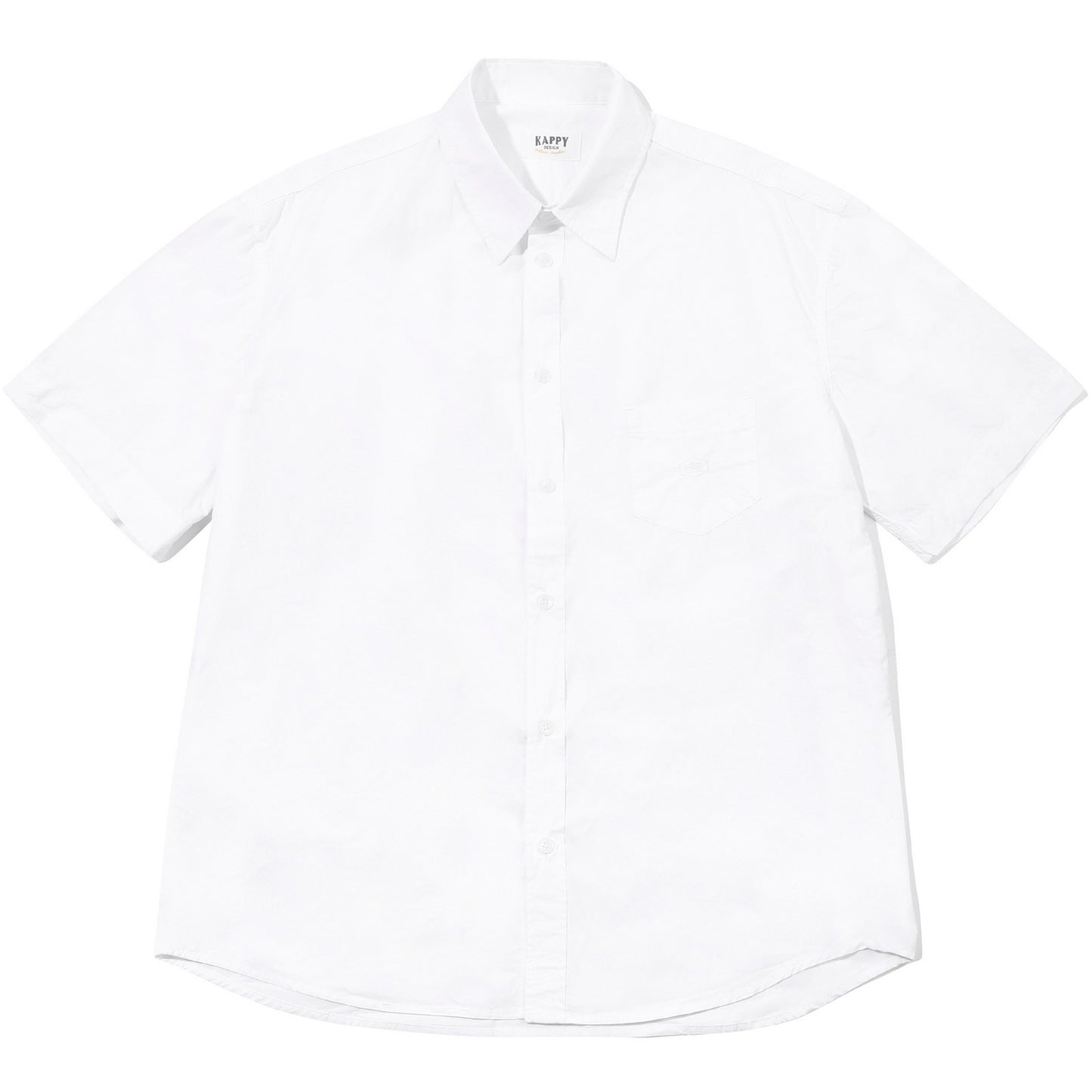 Camicie casual Unisex KAPPY DESIGN - Relaxed Cotton Half Shirt - Bianco