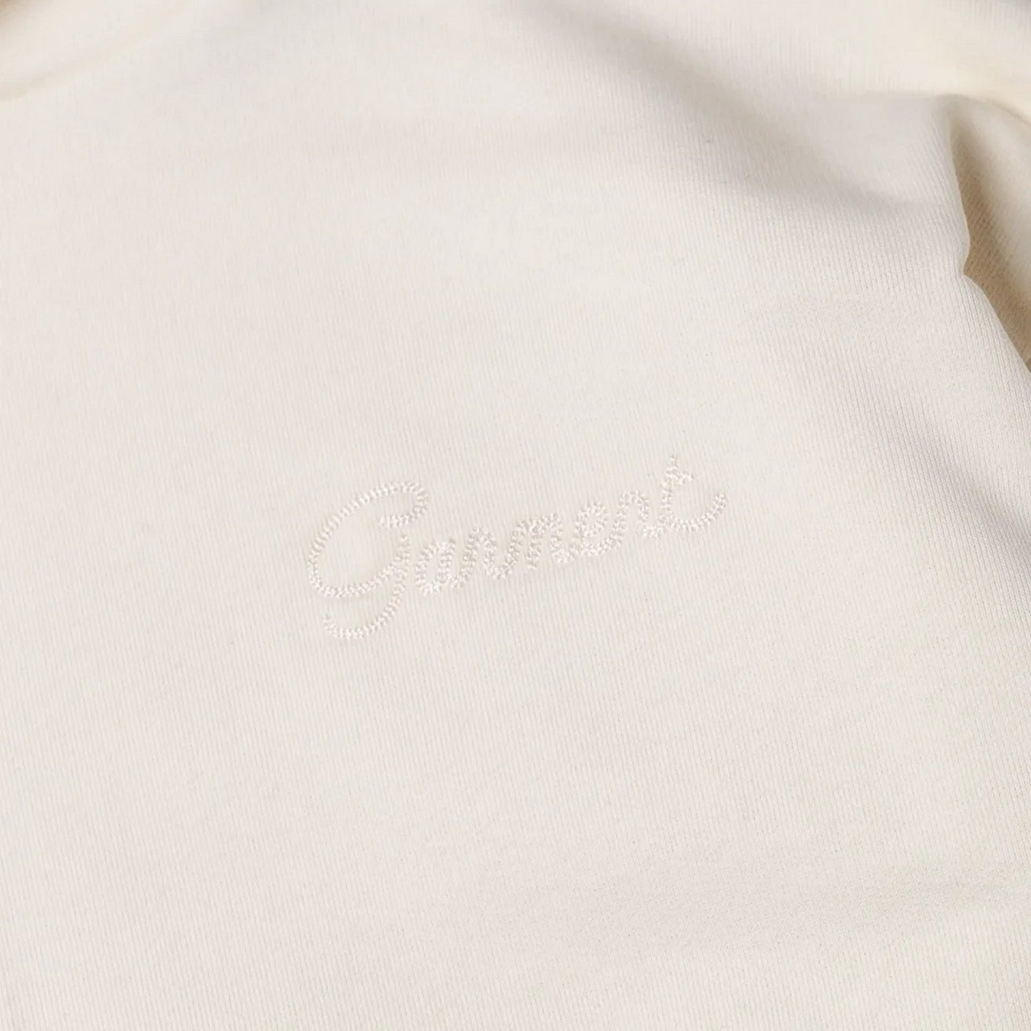 Sudaderas con capucha para hombre GARMENT - Sudadera con capucha de doble capa con doble bordado - Blanco