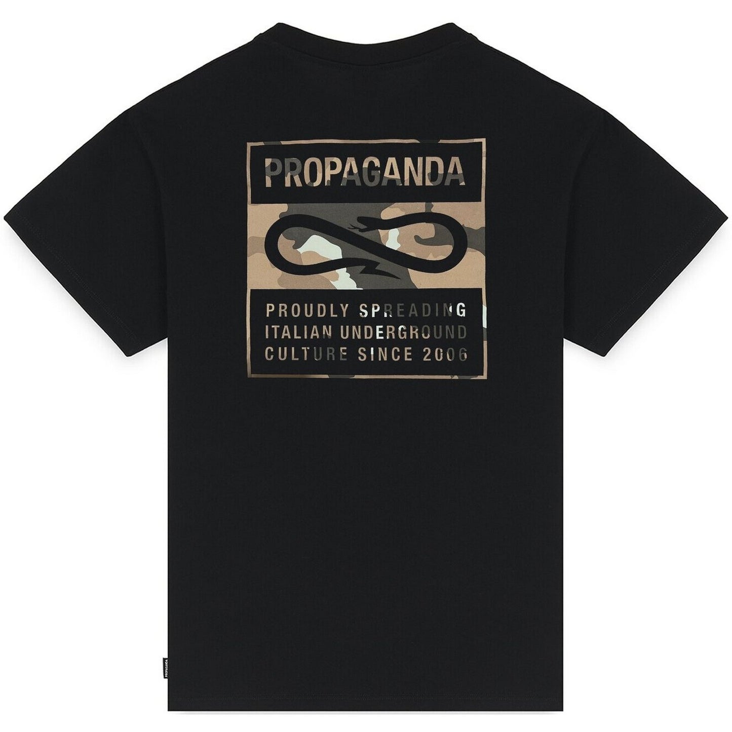 T-shirt Uomo Propaganda - T-Shirt M/M Label Camo - Nero