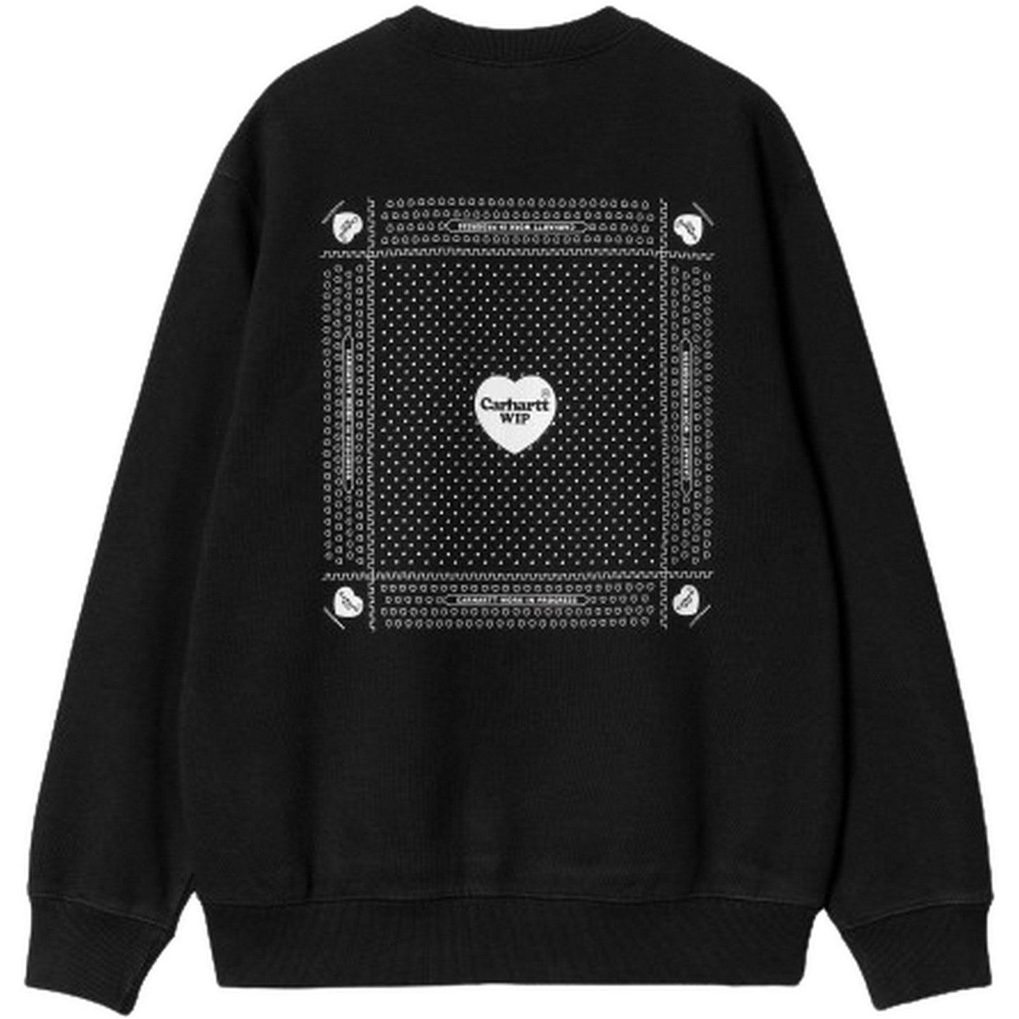 Felpe senza cappuccio Uomo Carhartt Wip - Heart Bandana Sweat - Nero