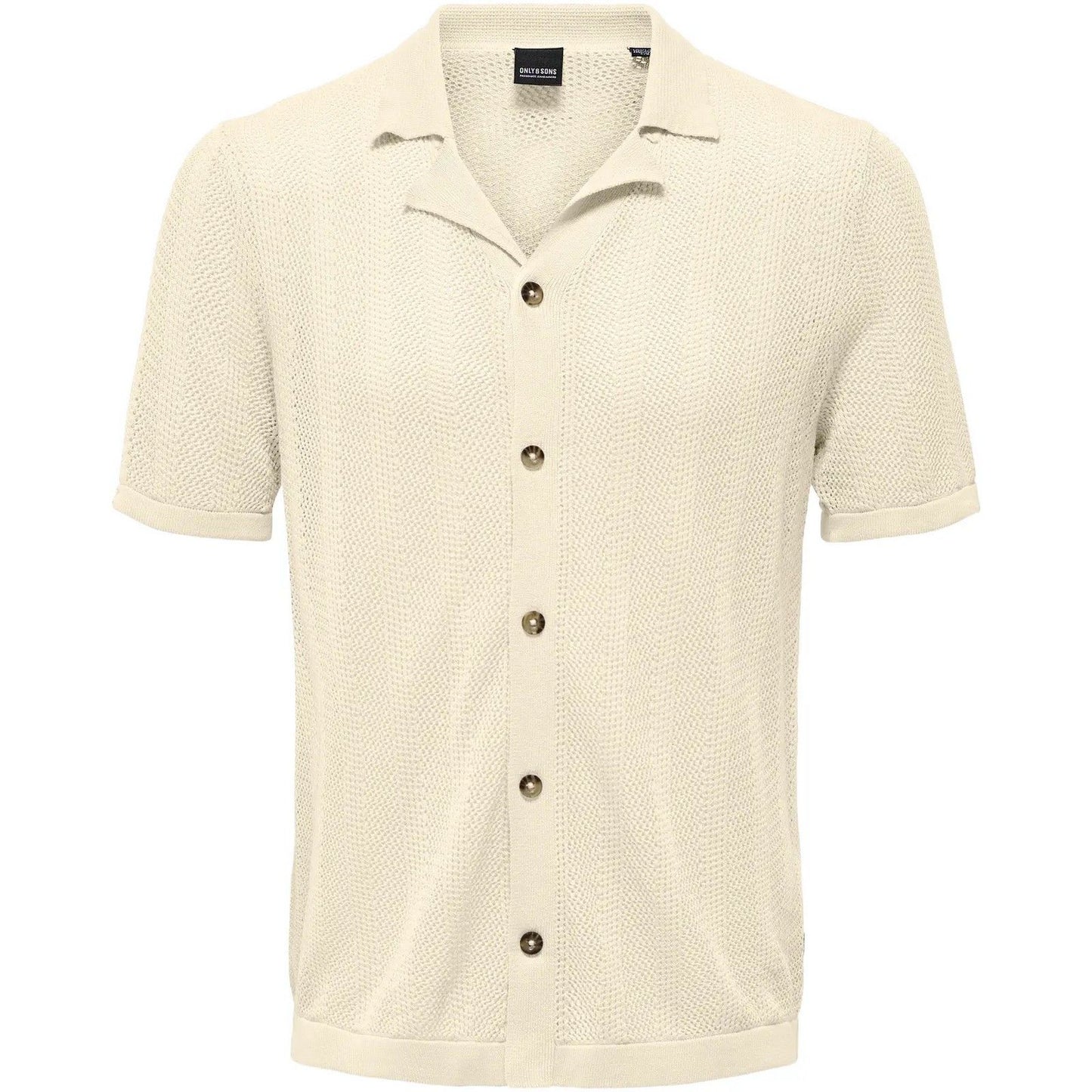 Cardigan Uomo Only & Sons - Onsdiego Reg 12 Ss Resort Shirt Knit - Bianco