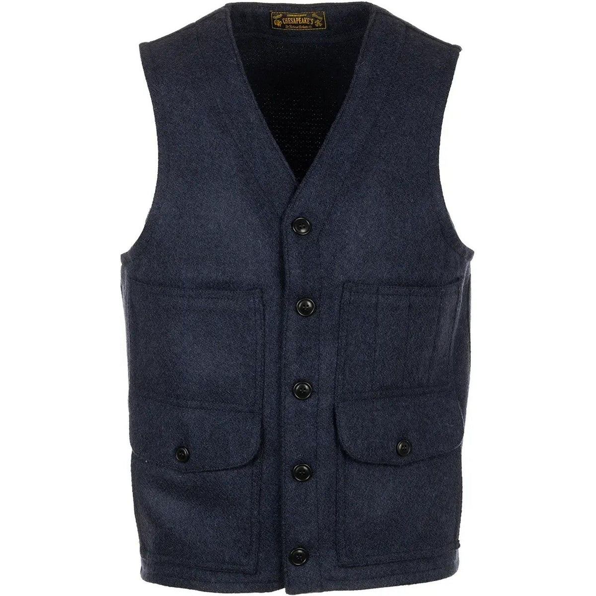 Gilet Uomo Chesapeake's - Outdoor Heavy Weight Wool vest Oregon - Blu