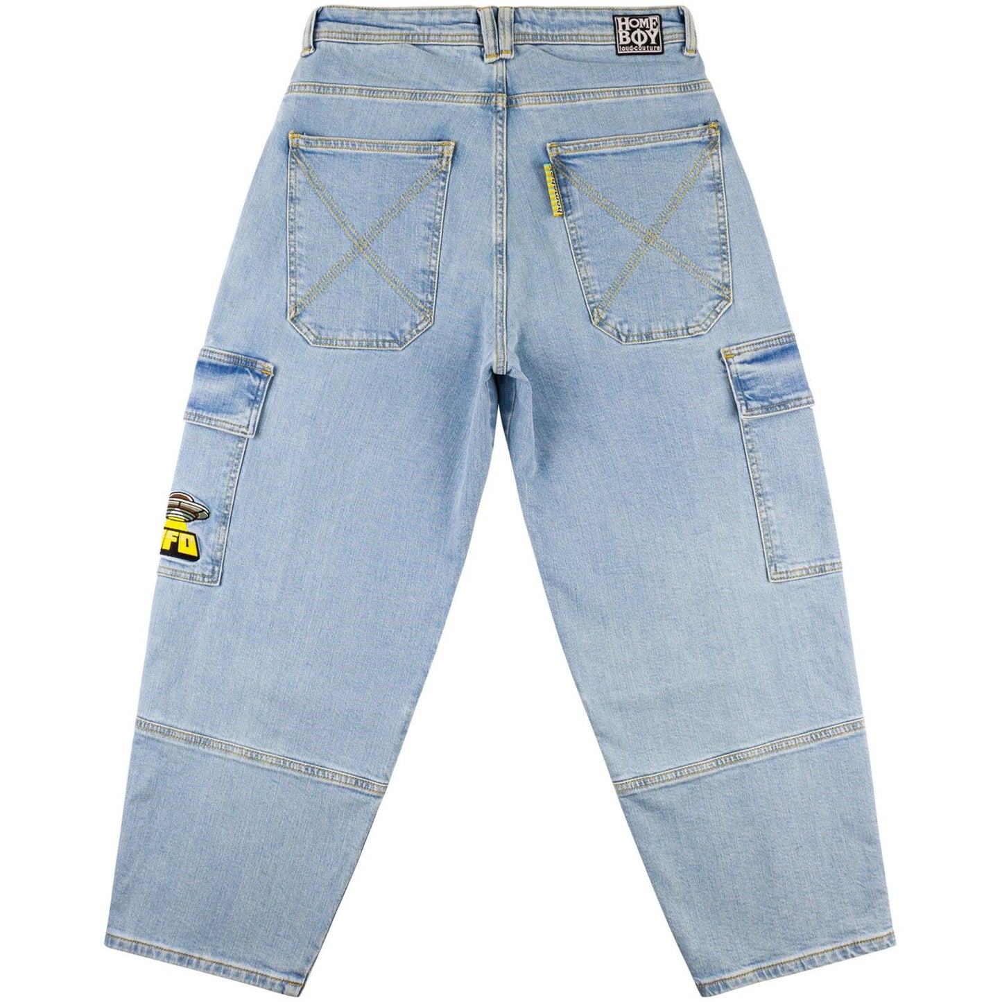 Męskie jeansy HOMEBOY – x-tra UFO Cargo Denim – Niebieski