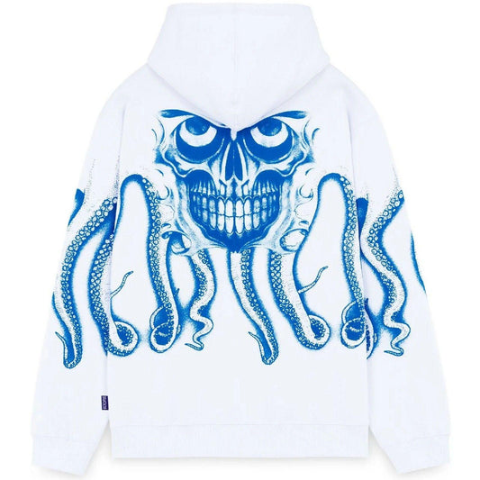 Octopus Herren Hoodies - Octopus Skull Hoodie - Weiß