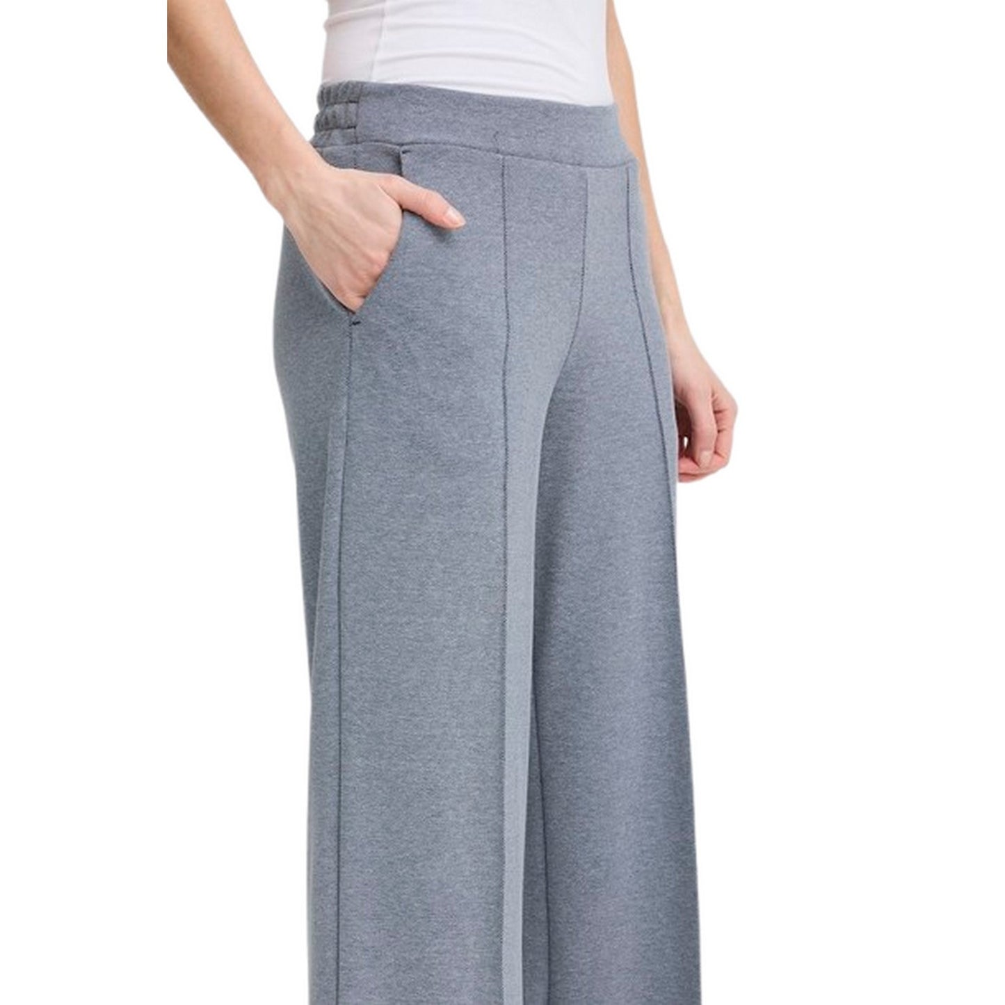Pantaloni Donna Ichi - Ihkate Pique Pa3 - Blu