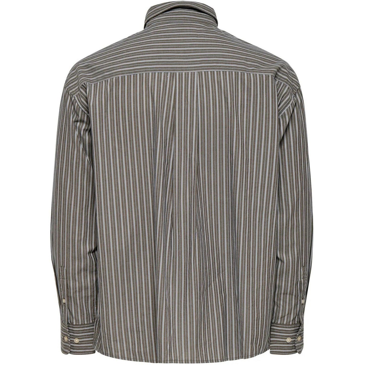 Camicie casual Uomo Only & Sons - Onsthompson Stripe Loose Shirt Noos - Marrone