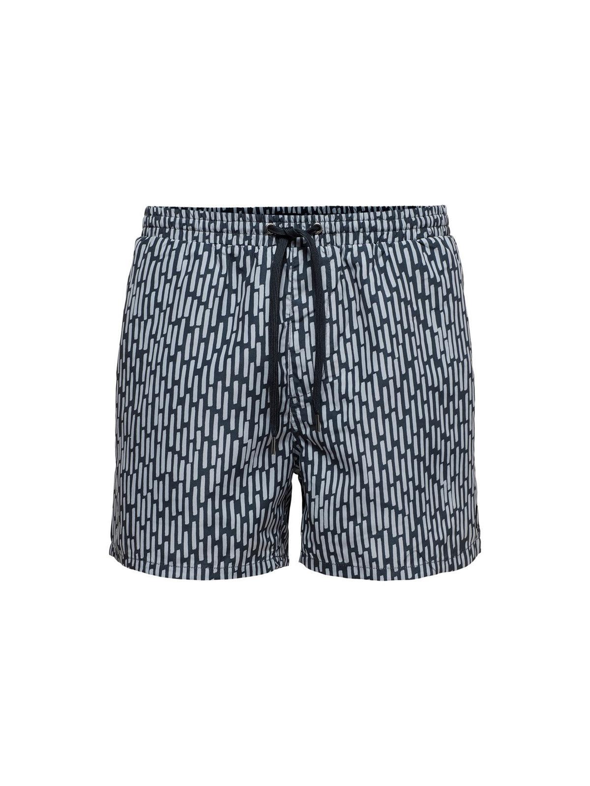 Pantaloncini e calzoncini Uomo Only & Sons - Onsted Swim Stripe Print Gw 1835 - Blu