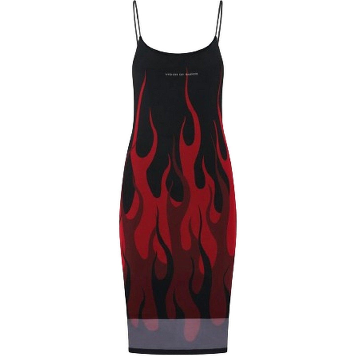 Vestiti casual Donna Vision of Super - Black Tulle Dress With Red Flames - Nero
