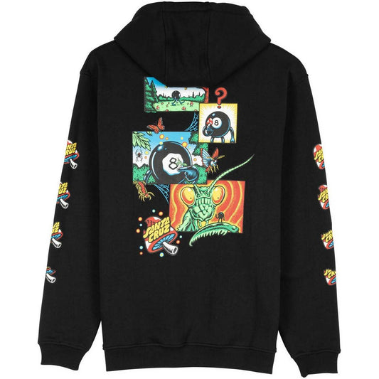 Sudaderas con capucha para hombre Santa Cruz - Winkowski 8Ballr Comic Strip Hood - Negro