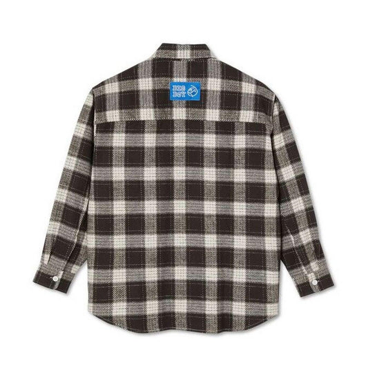 Camisas casuales para hombre Polar - Camisa de franela Big Boy - Marrón