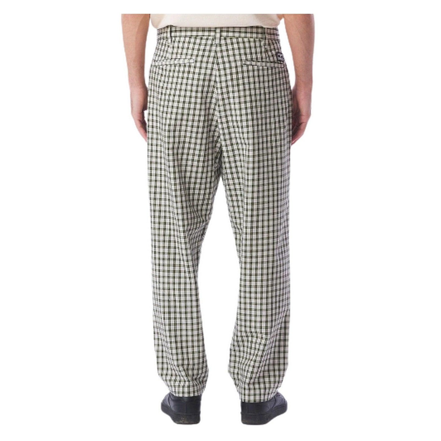 Obey Unisex Pants - Fubar Pleated Plaid Pant - Multicolour