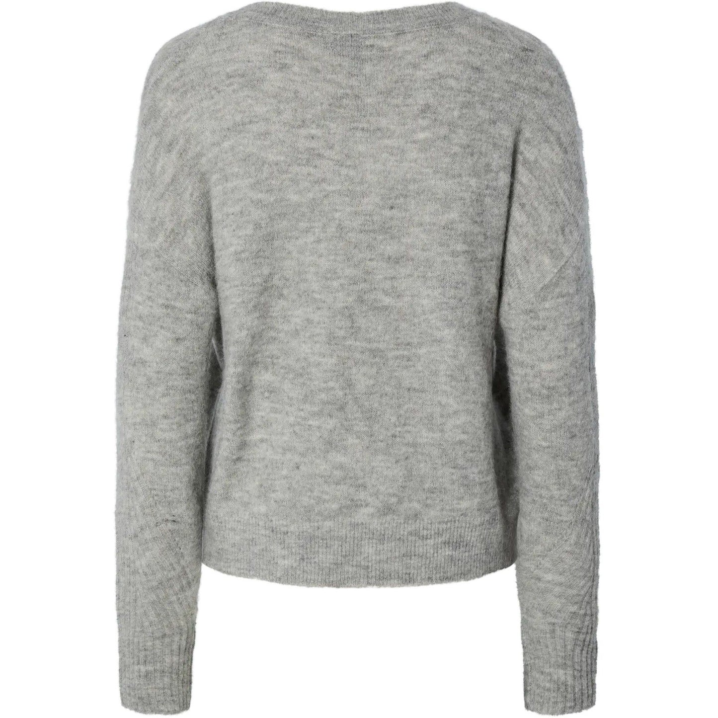 Maglie Donna Pieces - Pclayla Ls V-Neck Knit Noos - Grigio