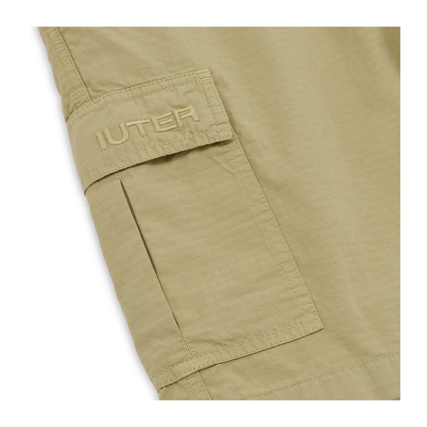 Iuter Short pour Homme - Short Cargo - Beige