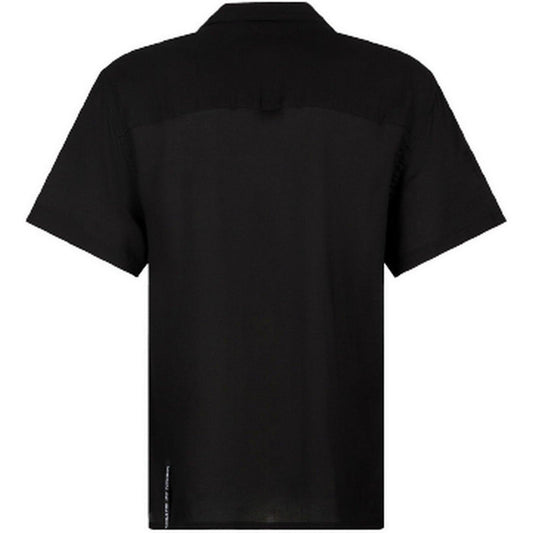 Vision of Super Freizeithemden für Herren – Schwarzes Hemd mit lila Flammen – Schwarz