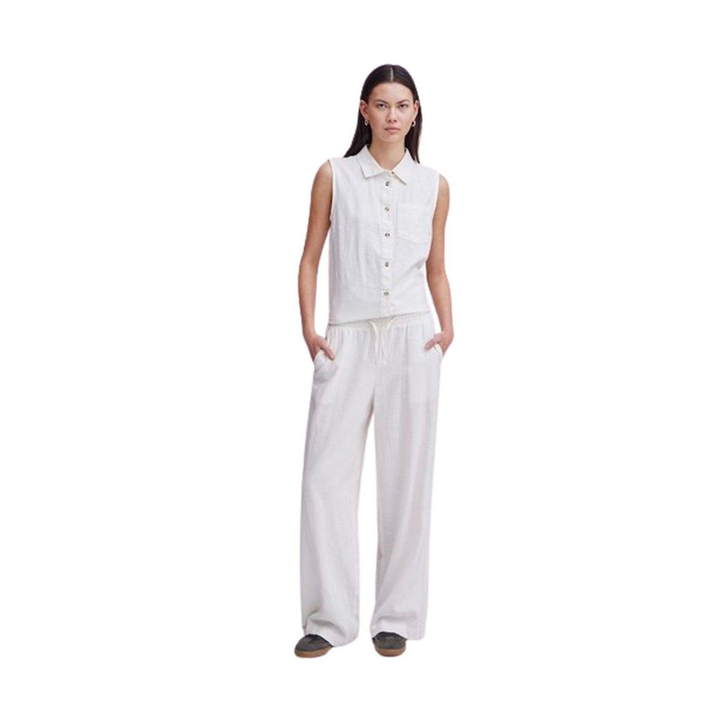Pantaloni Donna Ichi - Ihlino Pa2 Fl - Bianco