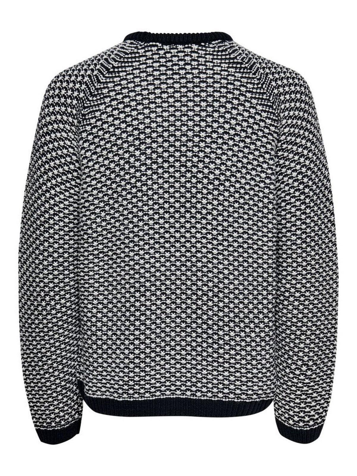 Only & Sons Herrenpullover – Dock 3 Struc Crew Neck Knit – Weiß