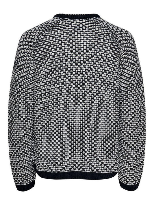 Maglioni Uomo Only & Sons - Dock 3 Struc Crew Neck Knit - Bianco