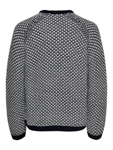 Only & Sons Men's Sweaters - Dock 3 Struc Crew Neck Knit - White