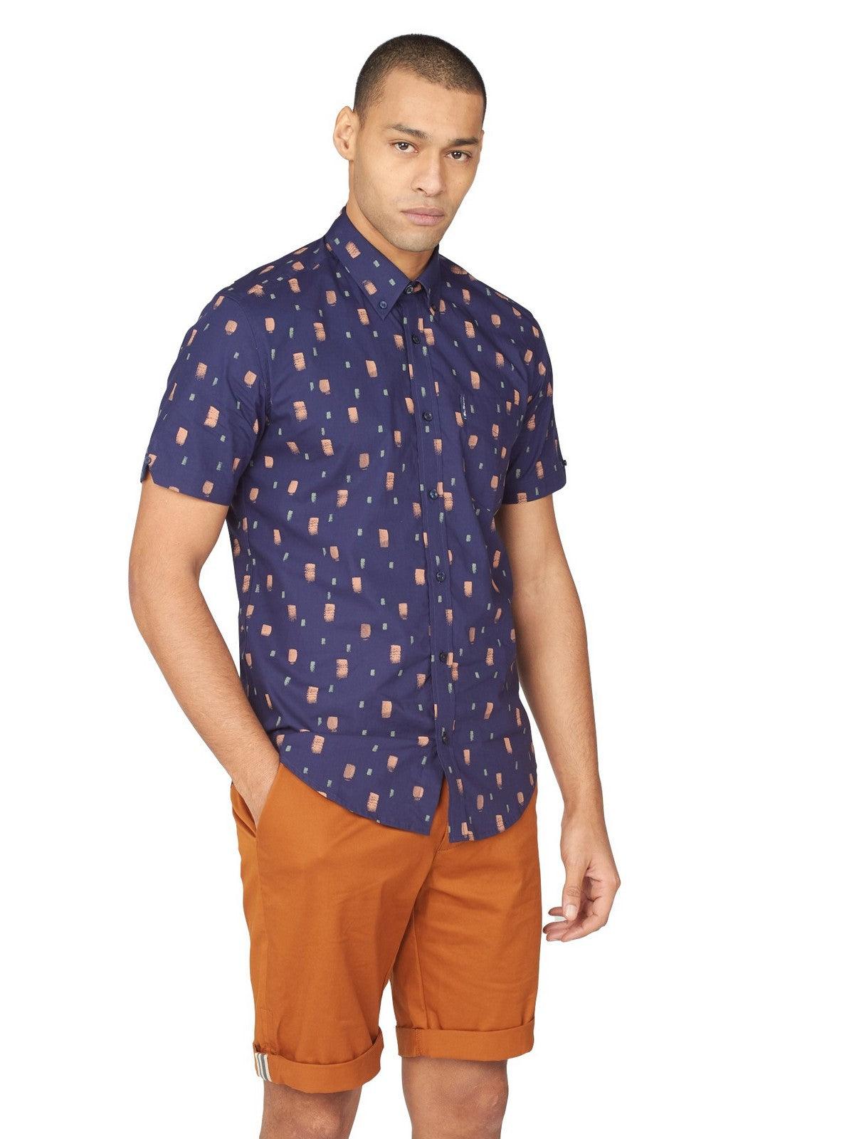 Camicie casual Uomo Ben Sherman - Dash Print Shirt - Blu