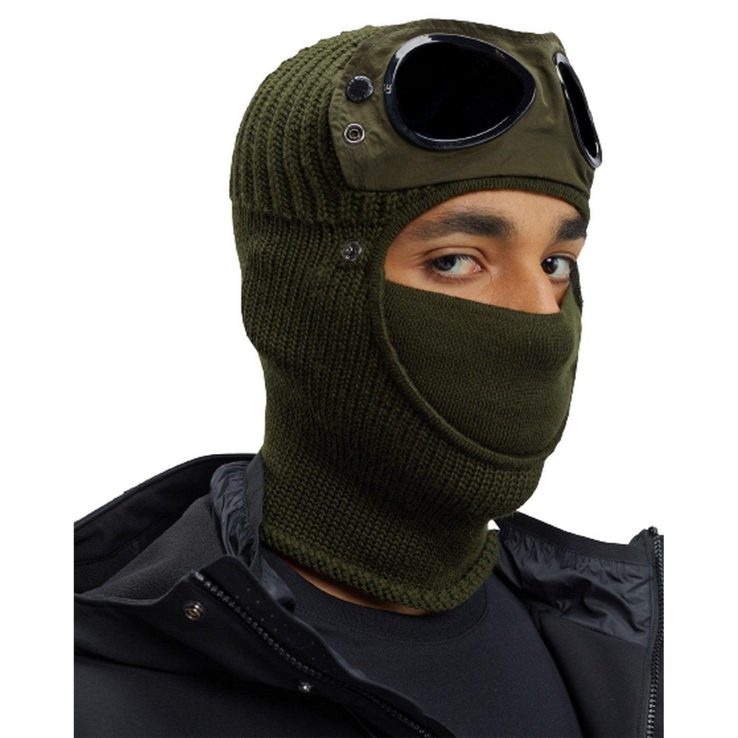 Passamontagna Uomo C.P. Company - Extrafine Merino Wool Goggle Balaclava - Verde