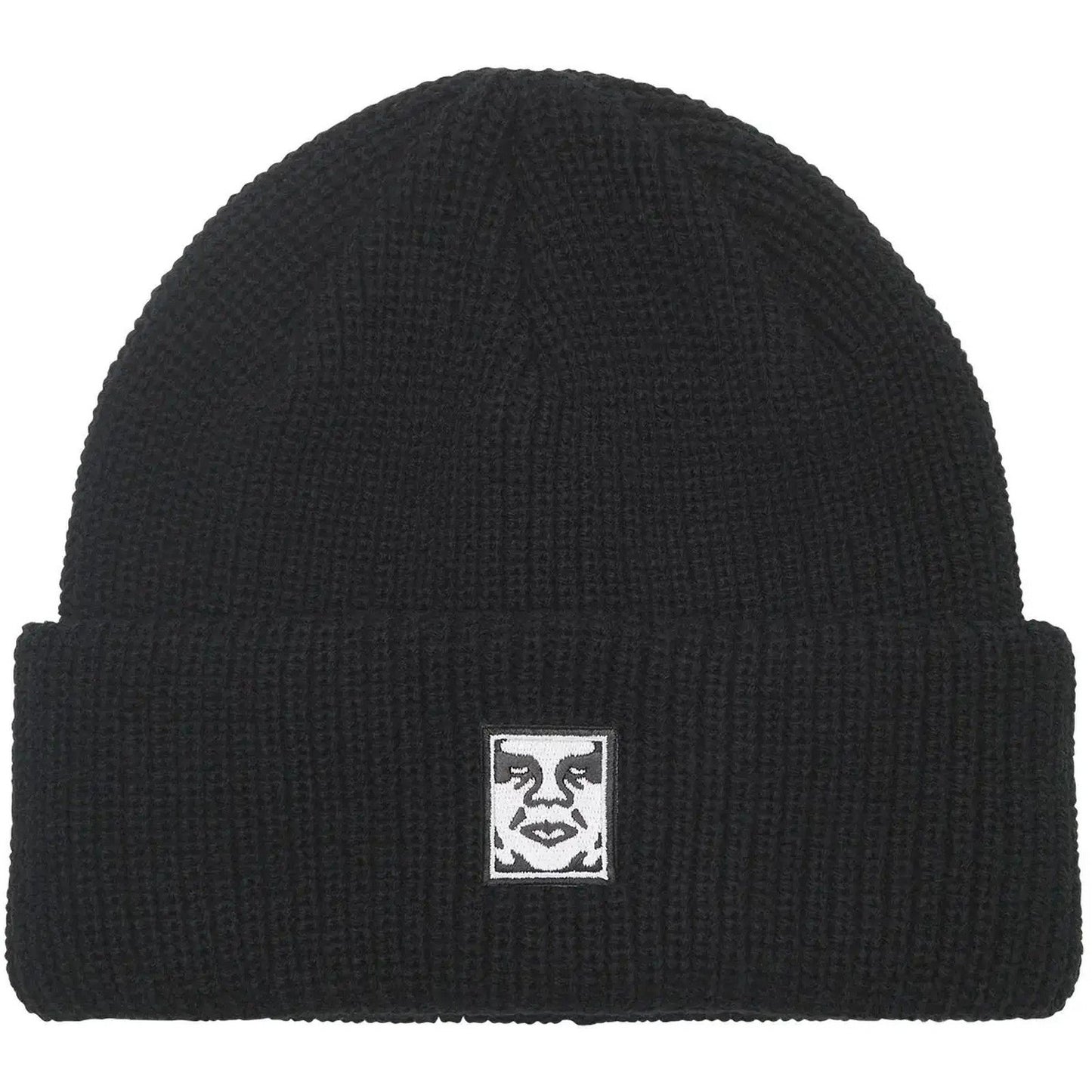 Berretti in maglia Uomo Obey - Mid Icon Patch Cuff Beanie - Nero