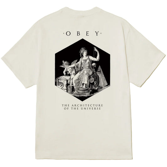 T-shirt Uomo Obey - Obey Architecture Of The Universe Tee - Bianco