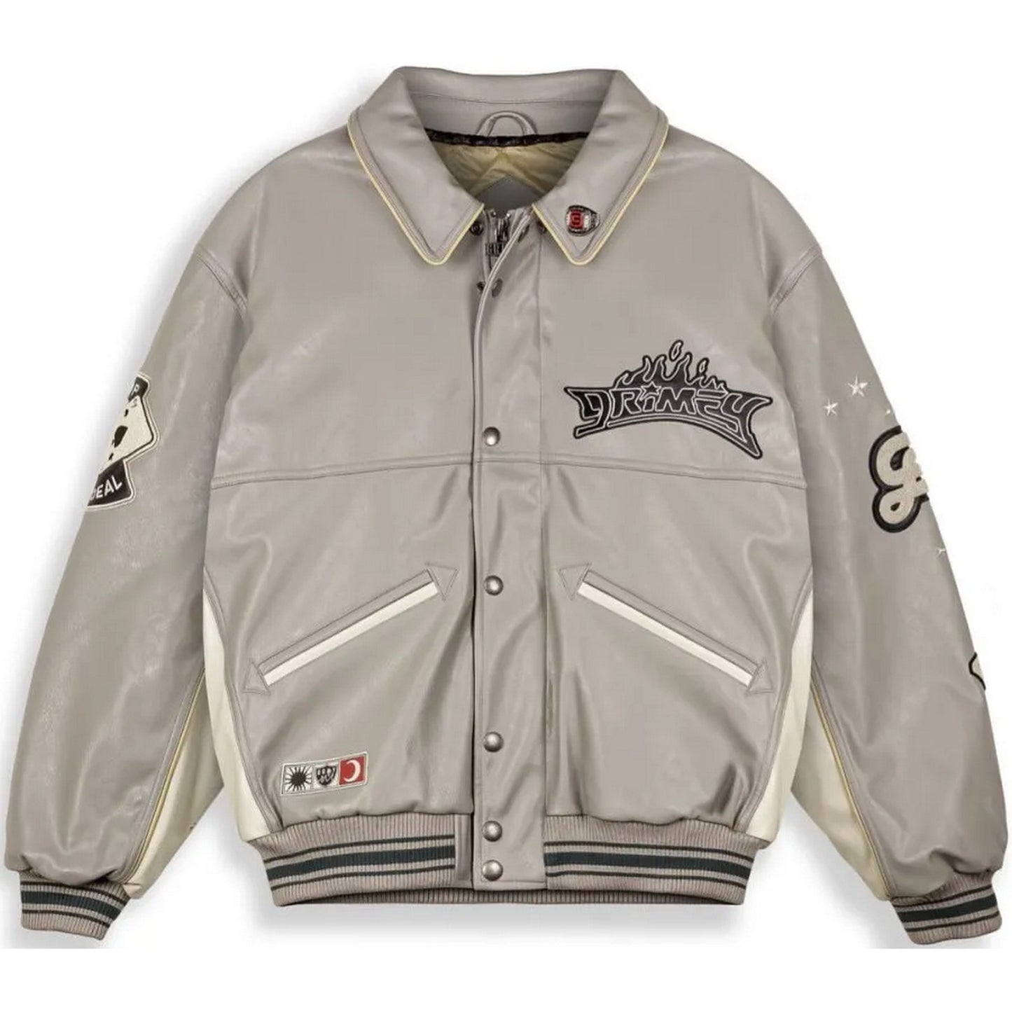 Giacche Uomo Grmy - Deeper Pu Leather Jacket - Grigio