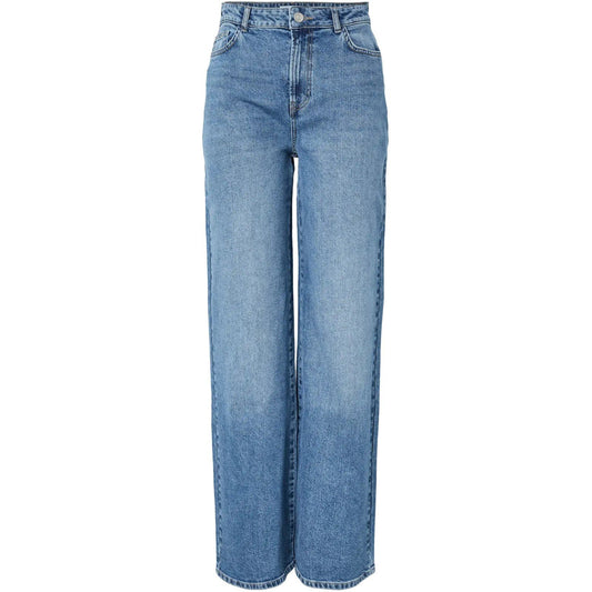 Vaqueros Mujer Pieces - Pcselma Hw Wide Jeans New Mb Noos Bc - Azul