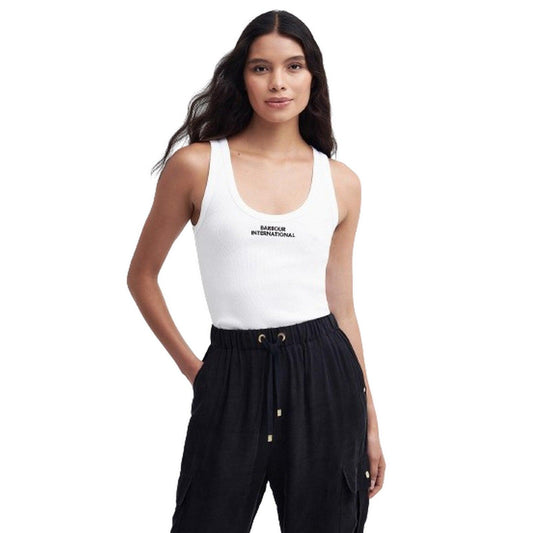 Barbour International Camisetas sin mangas y camisetas sin mangas para mujer - Ozanne Top Midlayers - Blanco