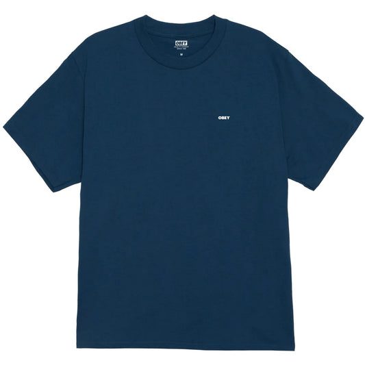 T-shirt Uomo Obey - Obey Icon Stencil Flame Tee - Blu