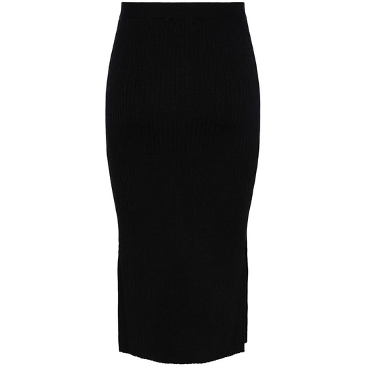 Lässige Röcke Damenteile - Pccrista Hw Midi Strickrock Noos Bc - Schwarz