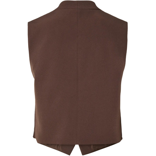 Pieces Damenweste – Pcminni Flower Vest – Braun