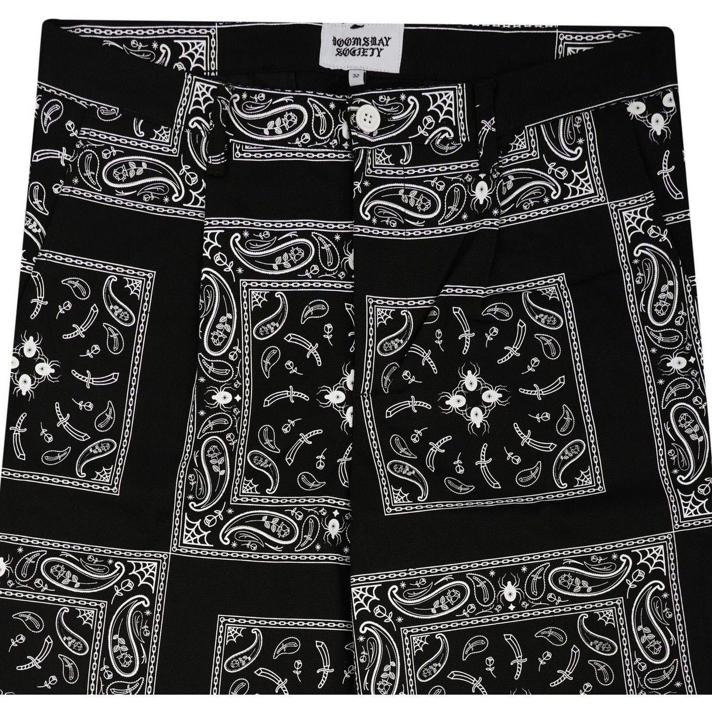 Pantalon Doomsday pour hommes - Pantalon Chino Bandana - Noir