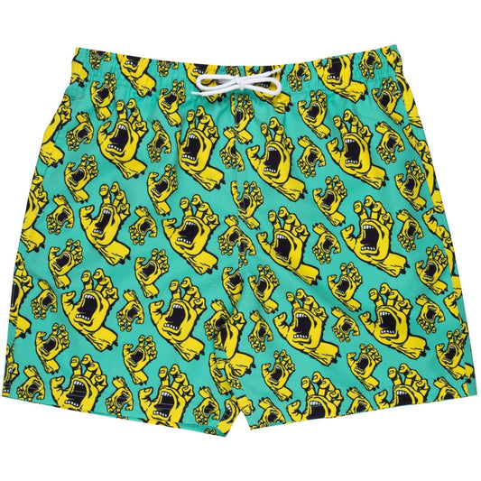 Shorts y shorts de baño para hombre Santa Cruz - Shorts de baño Hands All Over - Turquesa