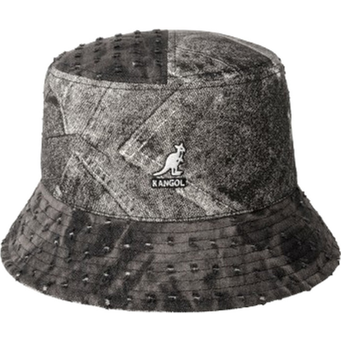 Kangol Unisex Bucket Hats – Denim Mashup Bucket – Schwarz