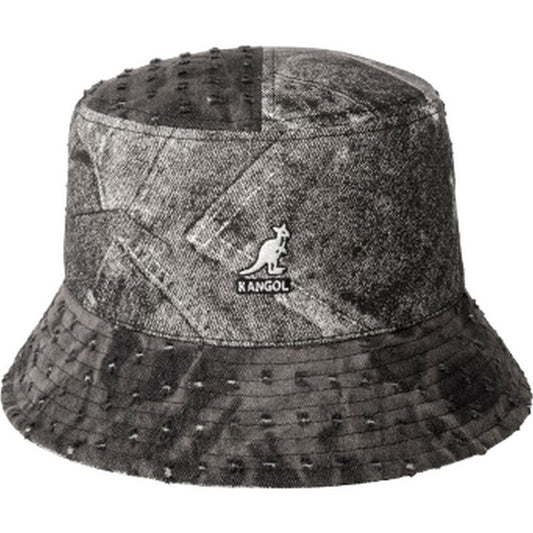 Kangol Unisex Bucket Hats – Denim Mashup Bucket – Schwarz