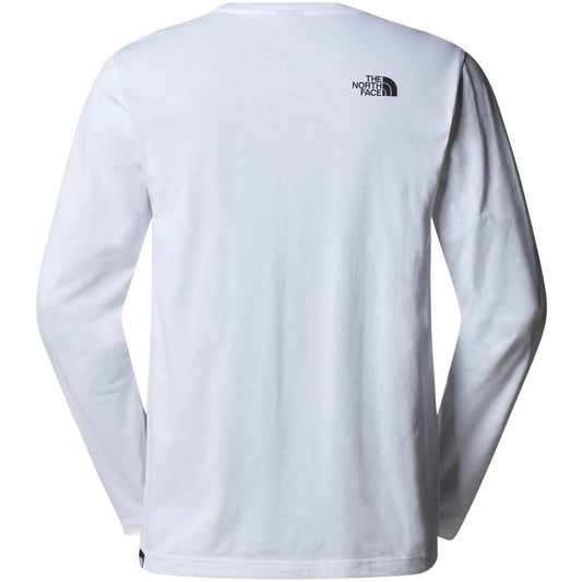 The North Face Herren-Langarmshirts – M L/S Simple Dome Tee – Weiß