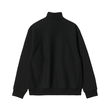 Męskie bluzy z kapturem Carhartt Wip – bluza z zamkiem błyskawicznym typu American Script – czarna