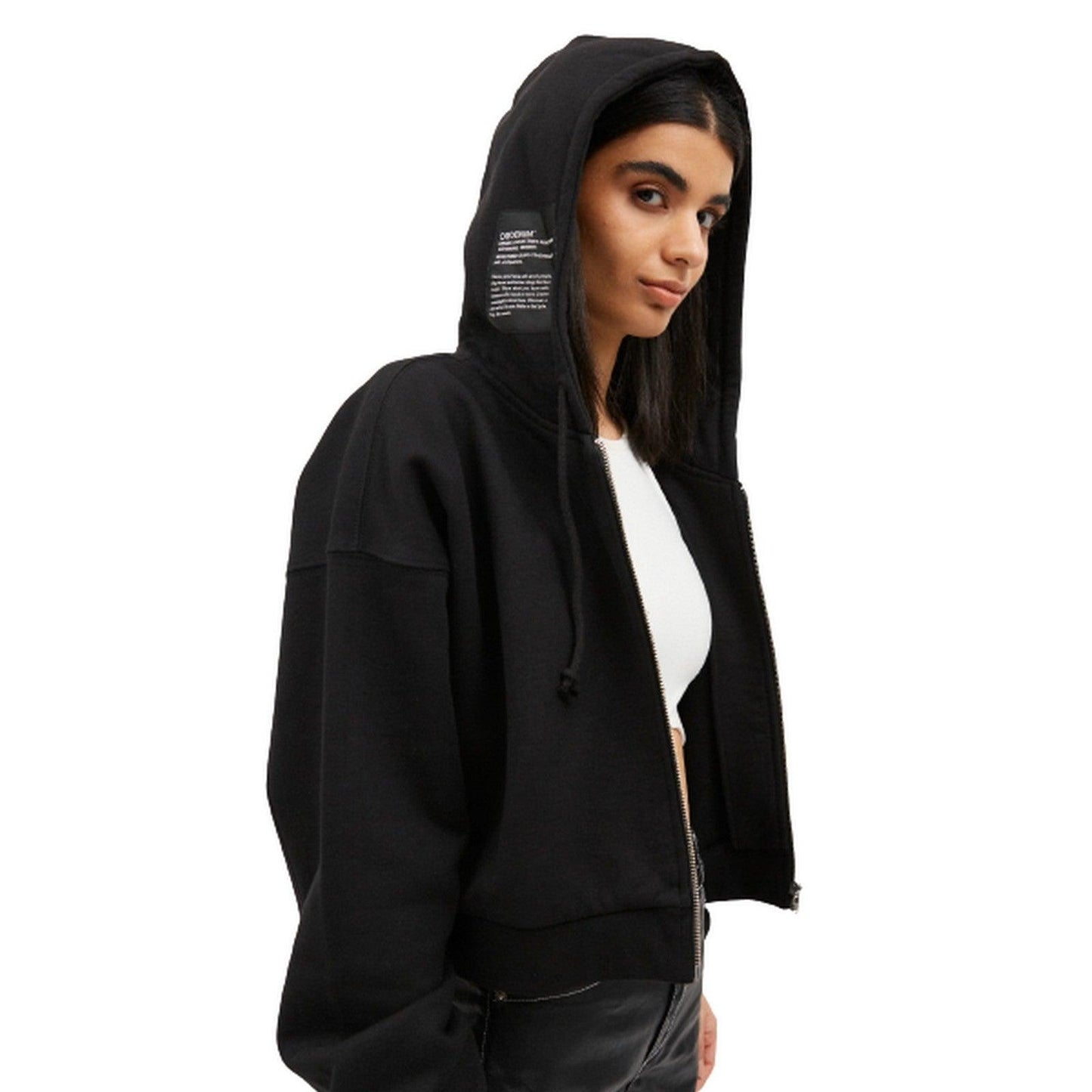 Felpe con cappuccio Donna DrDenim - Ethel Zip Hoodie - Nero