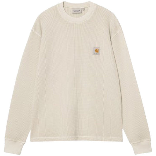 T-shirt Uomo Carhartt Wip - L/S Vista Waffle T-Shirt - Bianco