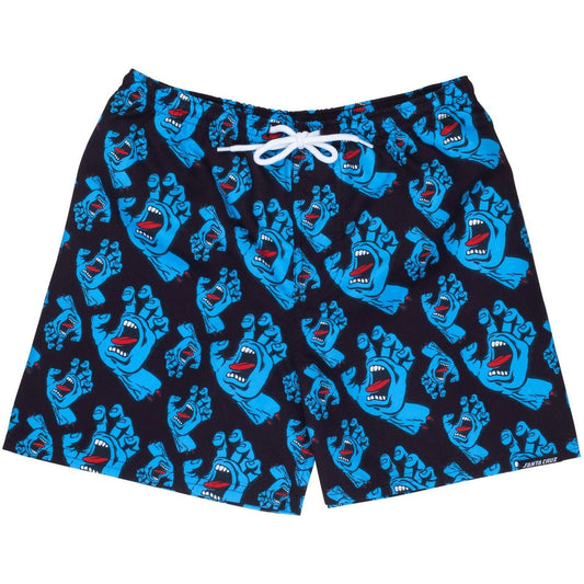 Santa Cruz Short unisexe pour garçon – Short de bain pour jeunes mains – Noir