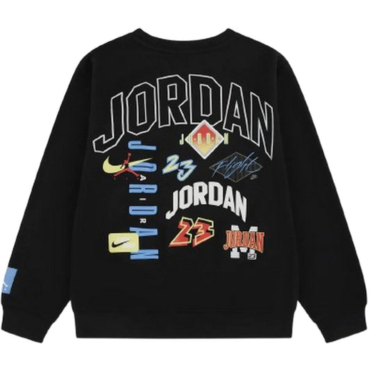 Felpe senza cappuccio Bambini Unisex Jordan - Jdb Mj Dynasty Ft Crew - Nero