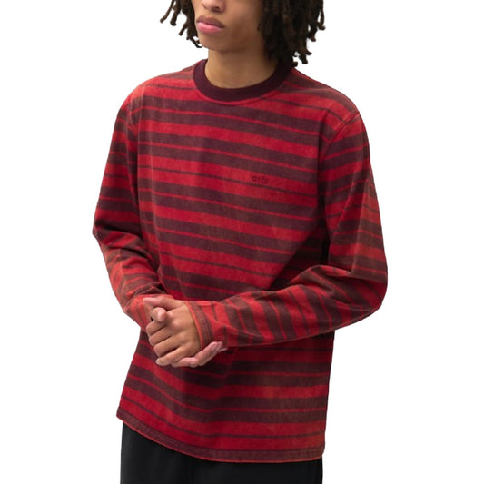 Maglie a manica lunga Uomo Arte Antwerp - Sunfade Striped Longsleeve - Rosso