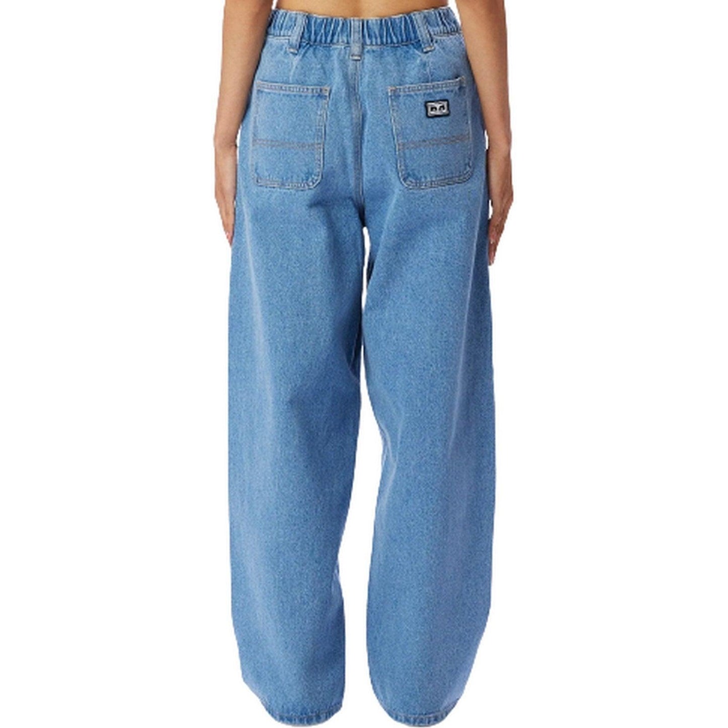 Pantaloni Donna Obey - Leah Ii Baggy Denim Pant - Celeste