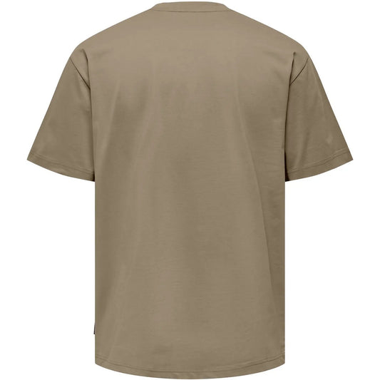 T-shirt Uomo Only & Sons - Onsfred Rlx Ss Tee Noos - Beige