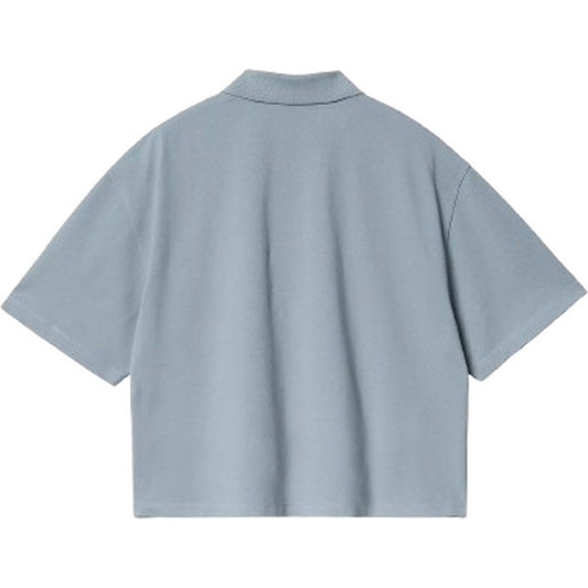 Carhartt Wip Women's Polo - W S/S Carhartt Script Polo Ts - Blue