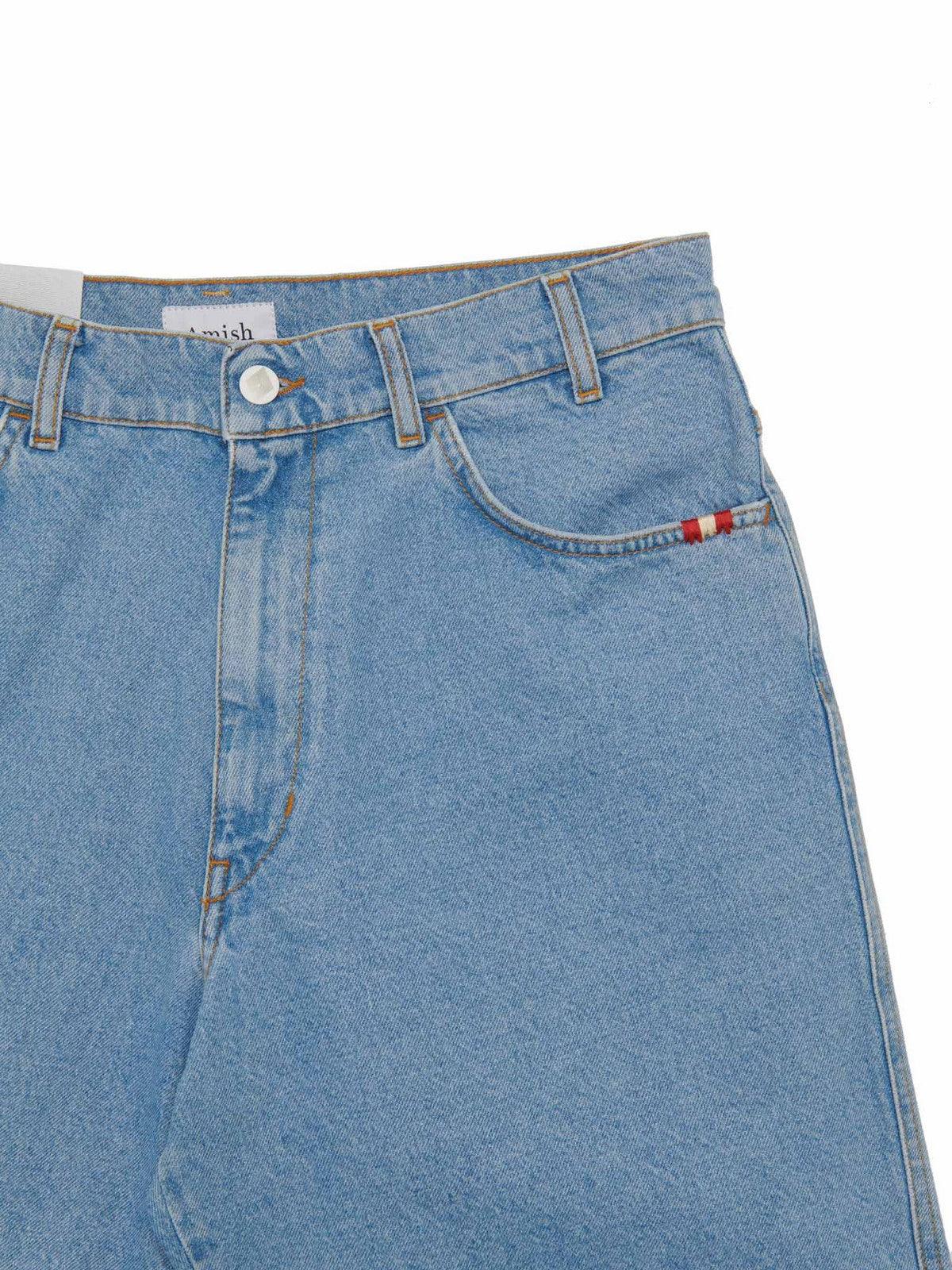 Bermuda Uomo Amish - Bermuda Bernie Amish Denim Bleached - Blu